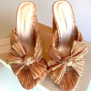 Leoffler Randall Penny Rose Pleated Bow Heel
